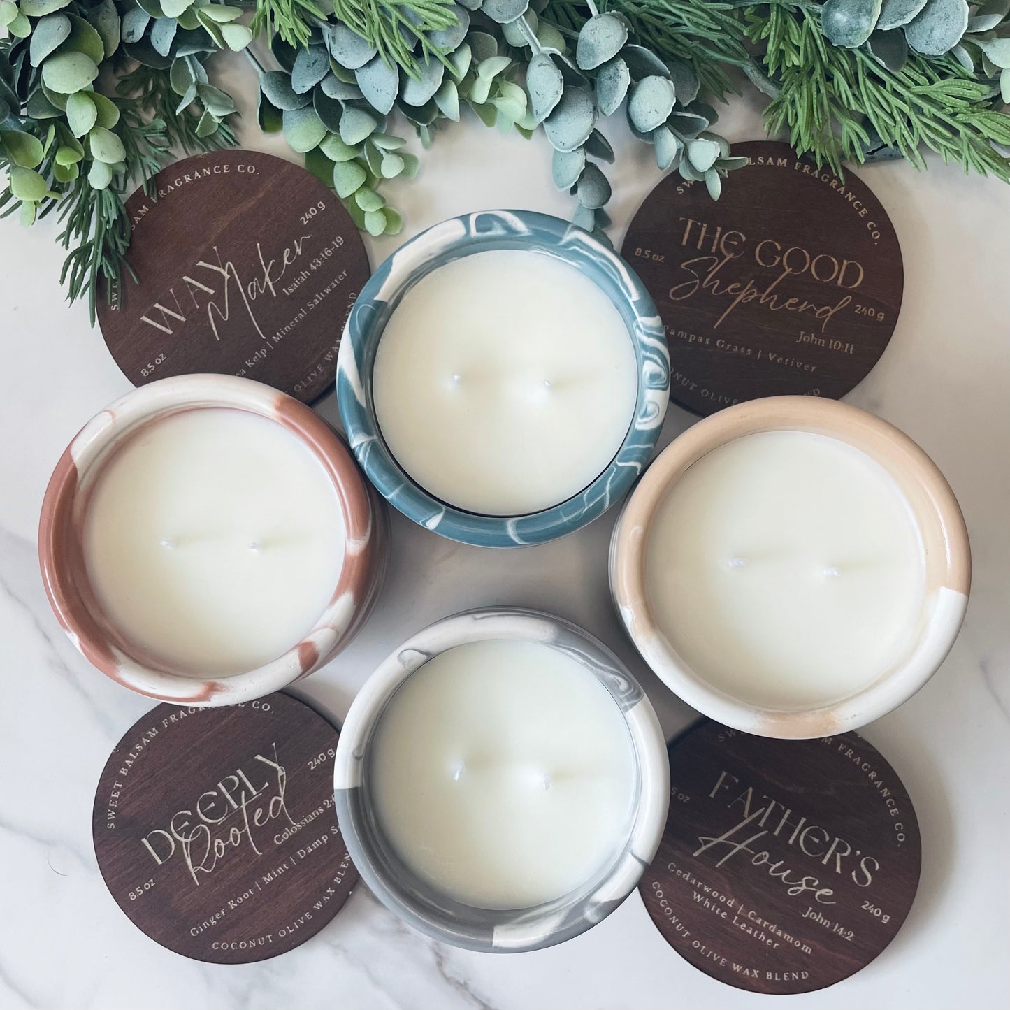 Deeply Rooted Concrete Candle