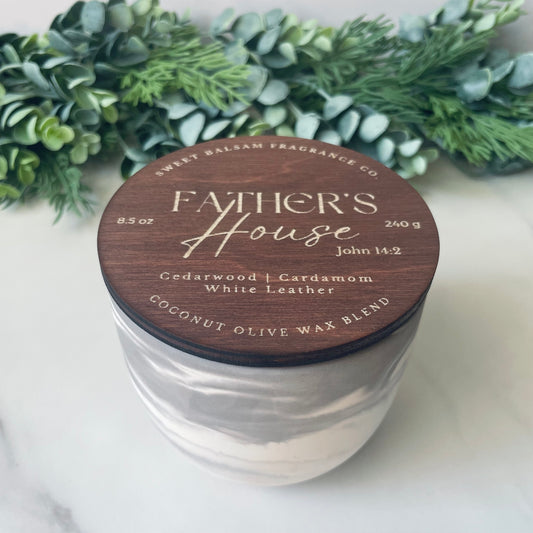 Father's House Concrete Candle