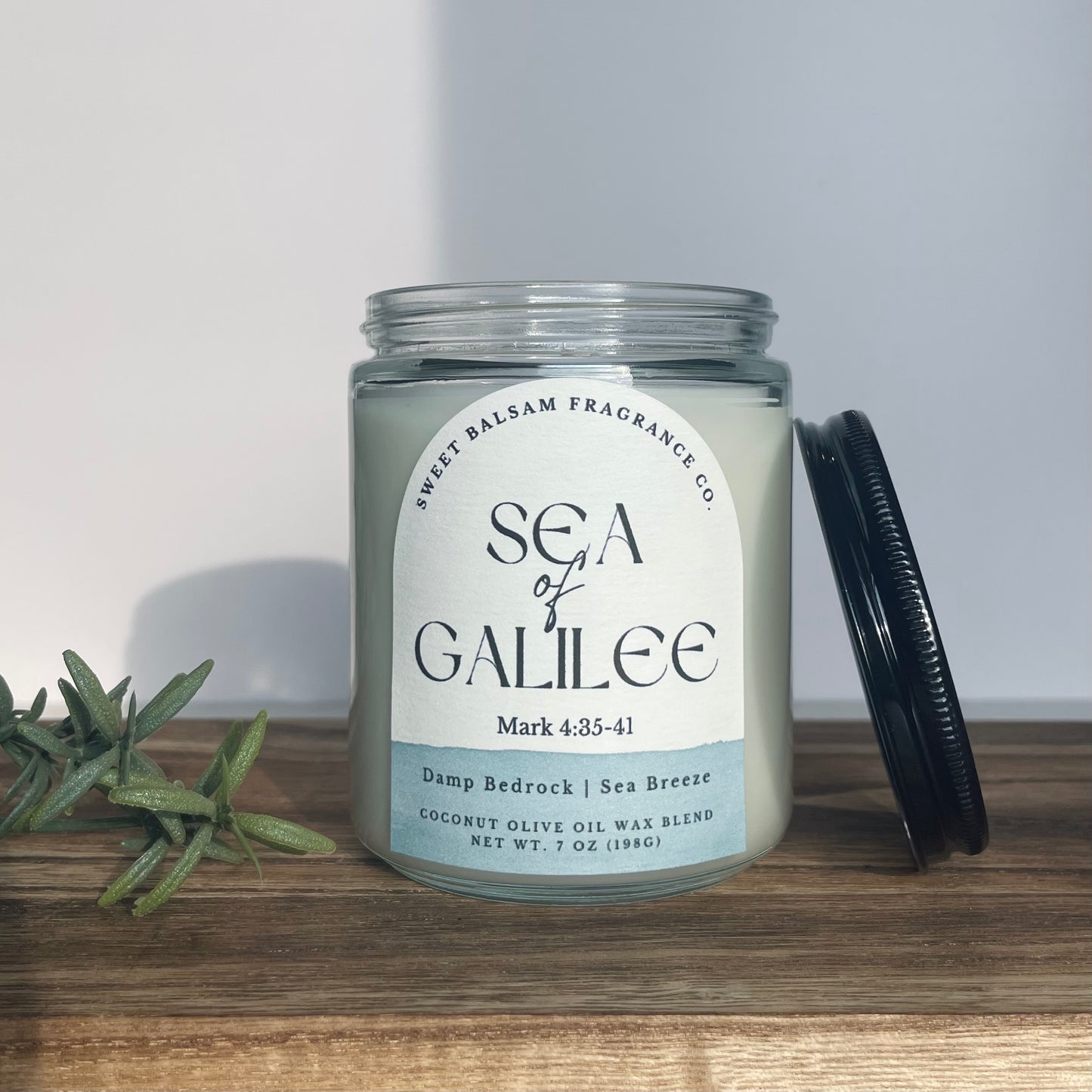 Sea of Galilee Glass Candle