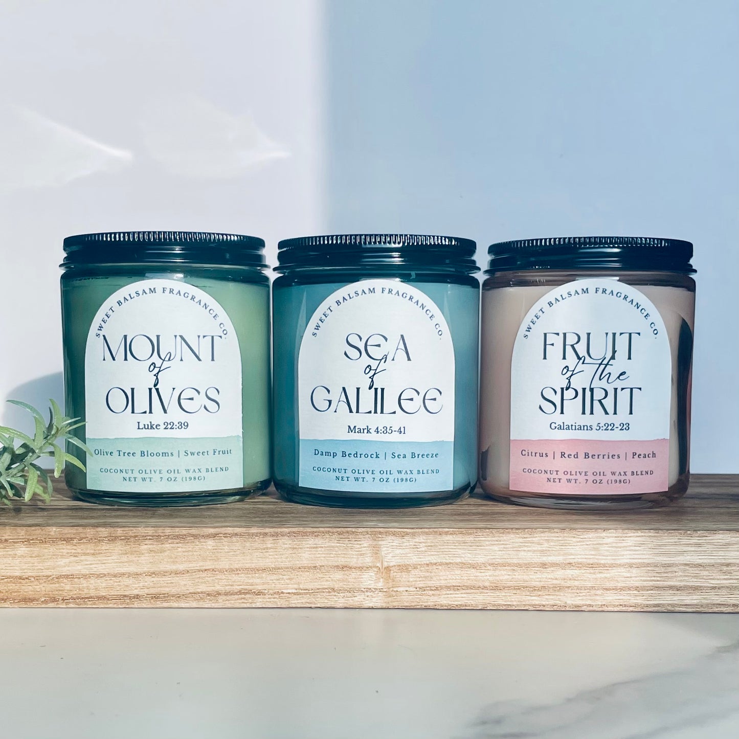 Sea of Galilee Glass Candle