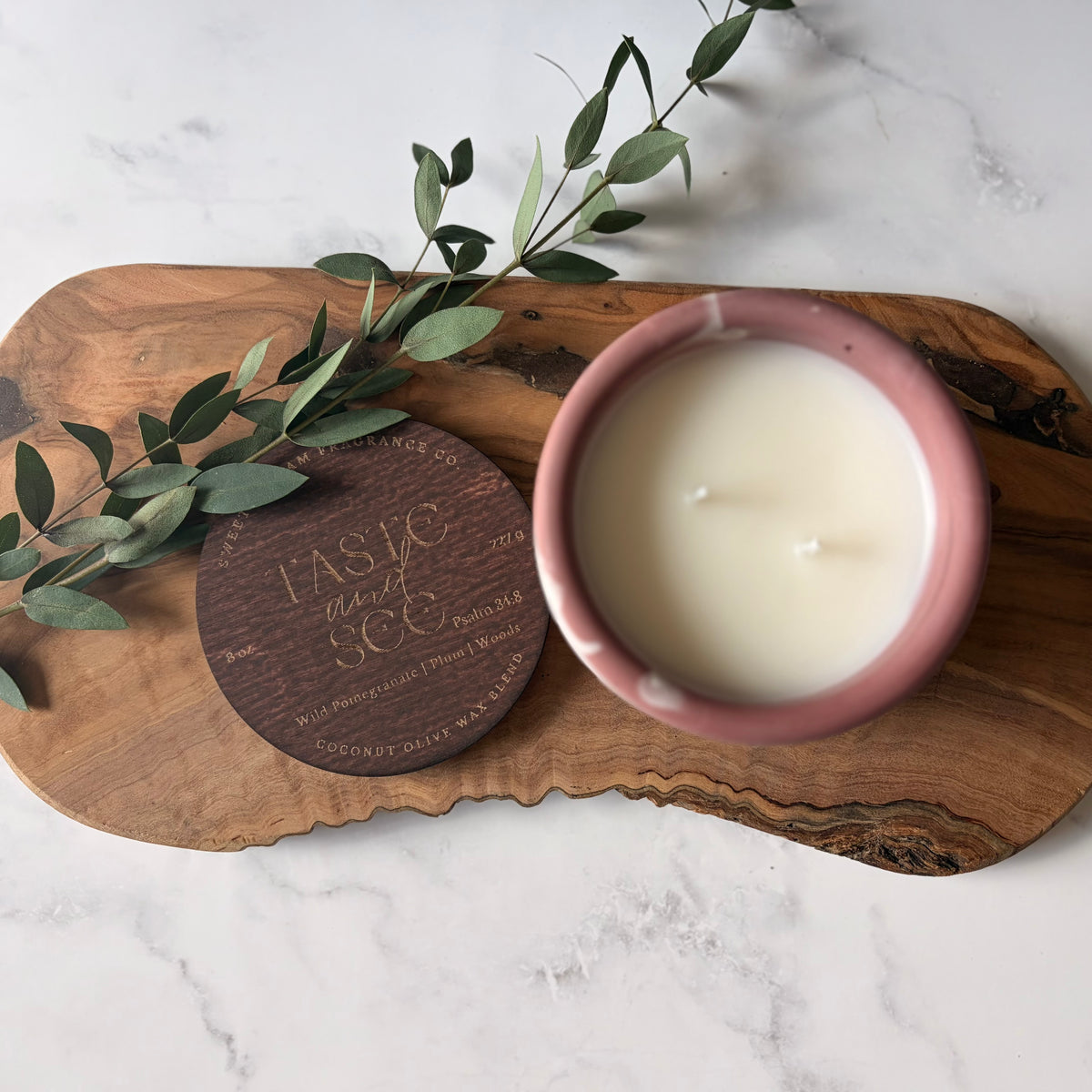 Taste and See Concrete Candle