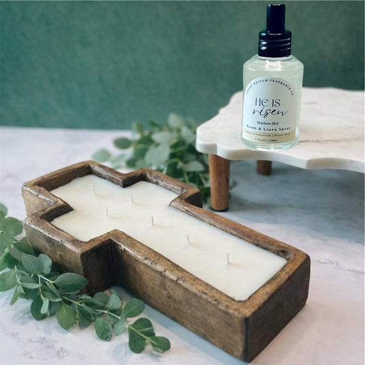 Easter Collection Cross Candle and Spray Duo