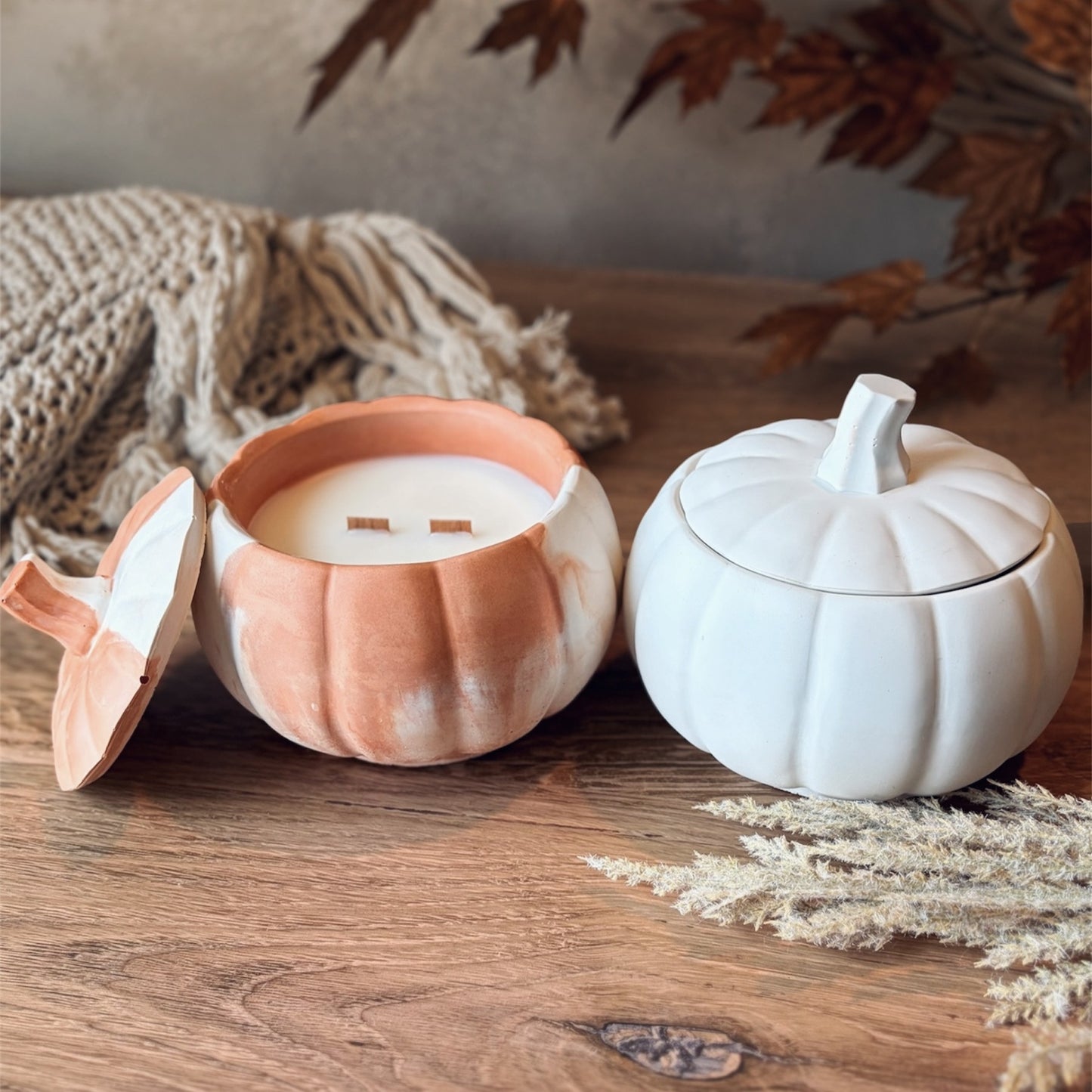 Harvest Spice Pumpkin Concrete Candle